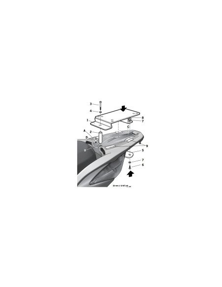 Support Top Case Shad H0SH10ST| Top Master Honda SH 125/150 | 2009 à 2016