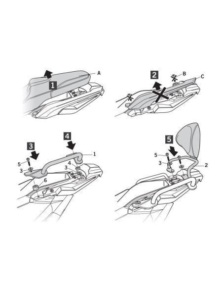 Kit de Fixation Dosseret SHAD H0XD71RV | Honda XADV et Forza 750 2021