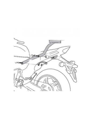 Support Top Case 1102FZ | Honda Hornet 600 | 2011 à 2013