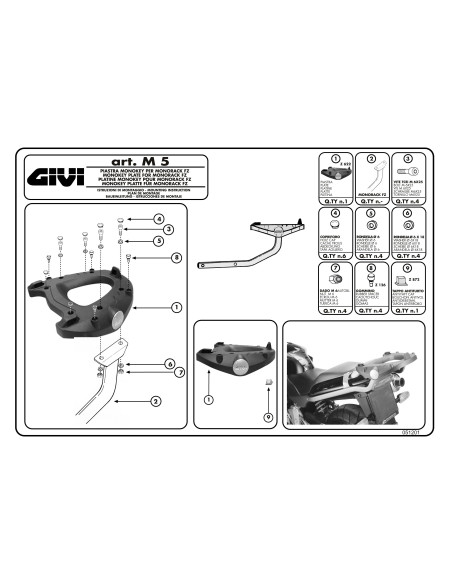 Platine Givi Monokey M3