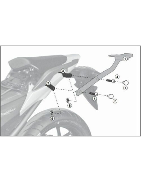 Support Top Case 1111FZ | Honda NC 700/750/X | 2012 à 2015
