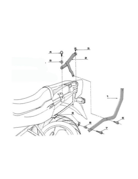 Support Top Case Givi Suzuki GSF 600 Bandit | 96 à 1999