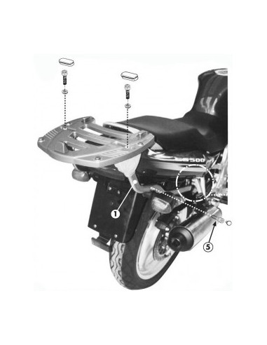 Support Top Case Givi Suzuki GS 500 | 2001 à 2007