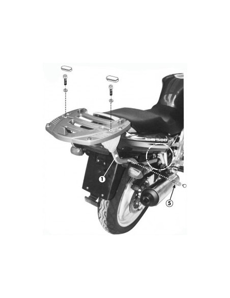 Support Top Case Givi Suzuki GS 500 | 2001 à 2007