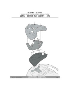 Support Top Case Suzuki 650 Executive | 2013 à 2020