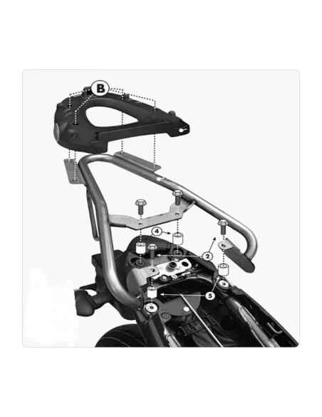 Support Top Case Monolock Suzuki Gladius 650 | 09 à 16
