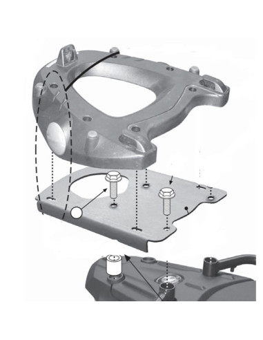 Support Top Case BMW F650-700-800 GS | 2008 à 2017