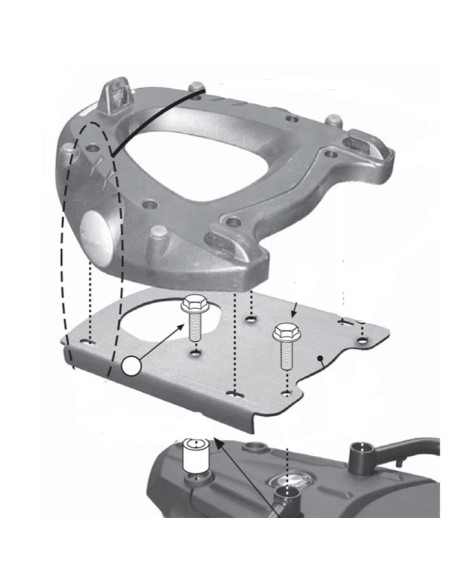 Support Top Case BMW F650-700-800 GS | 2008 à 2017