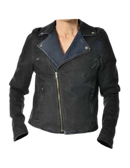 Veste Moto Femme Overlap Billie Noir