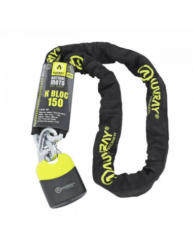 Antivol Auvray k-block Chaine et Cadenas 1,50m
