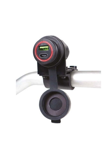 Chargeur Moto Chaft double sortie USB et USB-C