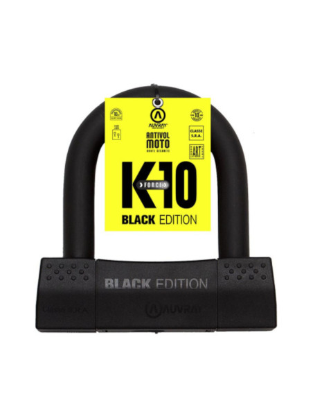 Antivol-U Auvray Black Edition K10 | Classe SRA AUVRAY - 54.663333 AUVRAY vous présente l'antivol-U K10 black edition, doté d'un