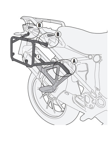 Support Valises Latérales BMW R1200GS | Givi PL5108