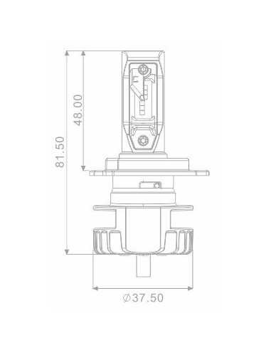 Projecteur Ampoule H4 Led - Ballast 16W/2200 (code et phare)