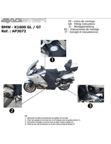 Tablier BMW K1600 GT-GTL | Bagster Briant AP3072