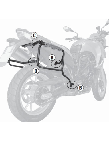 Support Valise BMW F700 GS 2013 à 2017 | Givi PL5103CAM