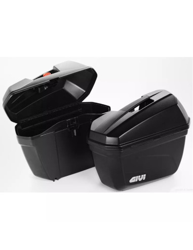 Valise Latérale Moto E22 Noir | 22 Litres