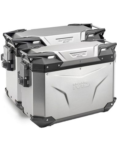 Paire de Valise Givi Trekker Outback Evo 48L-37L | OBKE4837APACK2 Aluminium