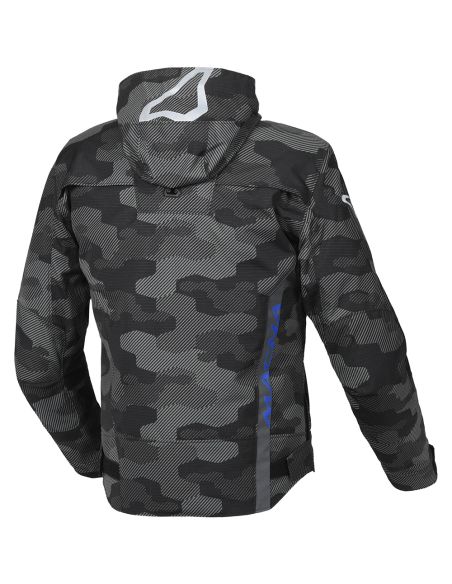 Veste Moto Macna Riggor Noir Camo / Bleu