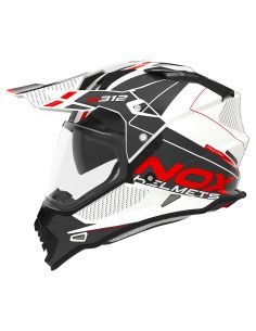 Casque Nox N312 Drone Bleu Mat - Rouge 2
