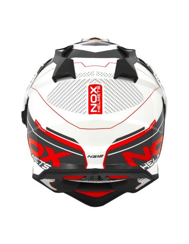 Casque Nox N312 Drone Blanc-Rouge