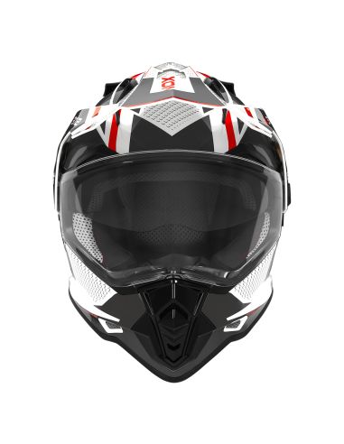 Casque Nox N312 Drone Blanc-Rouge
