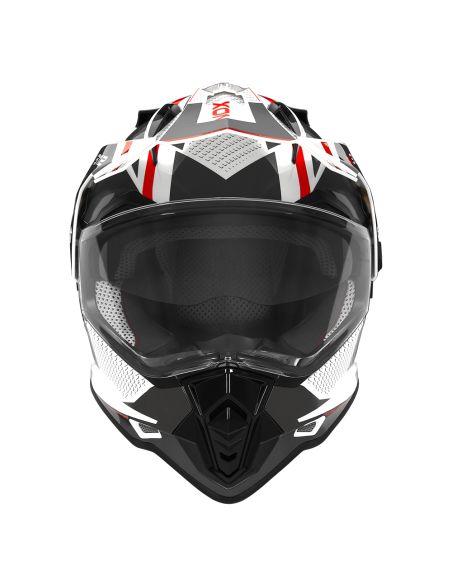Casque Nox N312 Drone Blanc-Rouge
