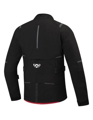 Blouson Touring Ixon M-Skeid Noir-Rouge