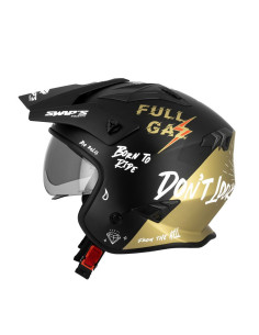 Casque Jet Swaps S769 Trooper Full-Gaz Noir / OR 2
