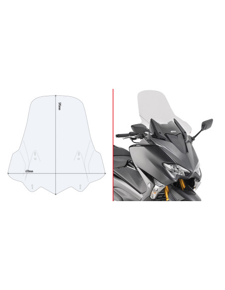 Bulle Yamaha TMAX 530 (2020-2021) | Givi D2133ST