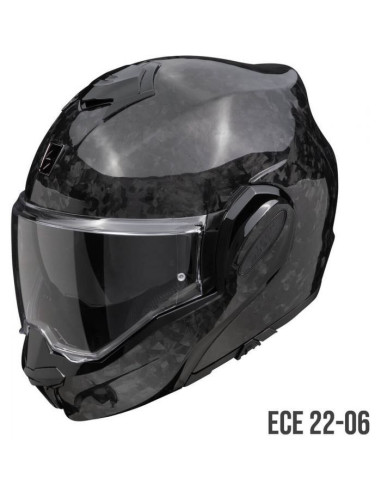 Casque Scorpion Exo-Tech Evo Carbon Onyx Noir