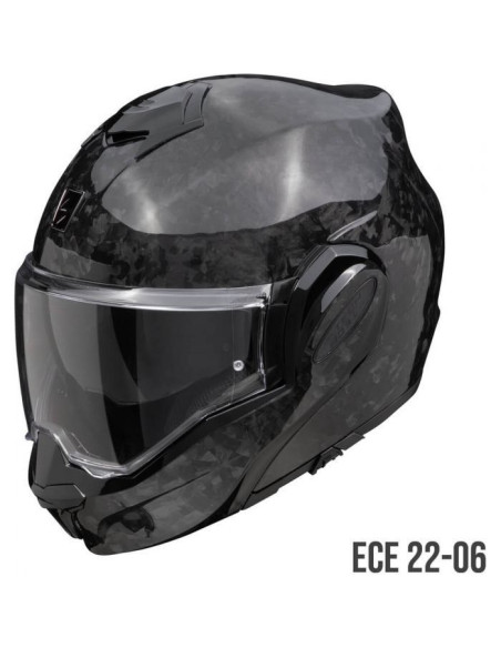 Casque Scorpion Exo-Tech Evo Carbon Onyx Noir