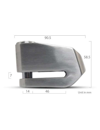 Bloque Disque Alarme Cranns VD14 SRA Bluetooth Intégré