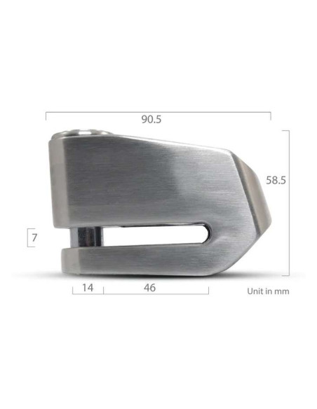 Bloque Disque Alarme Cranns VD14 SRA Bluetooth Intégré