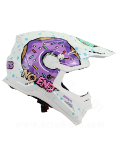 Casque Cross Noend Donuts pour enfant-Blanc 2