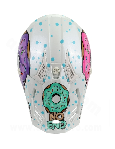 Casque Cross Noend Donuts pour enfant-Blanc
