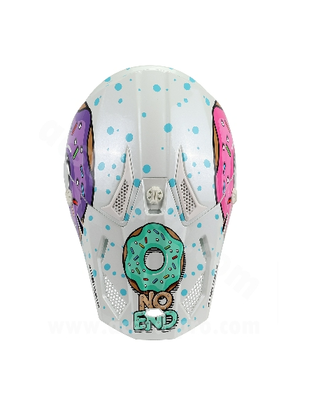 Casque Cross Noend Donuts pour enfant-Blanc