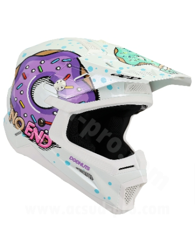 Casque Cross Noend Donuts pour enfant-Blanc