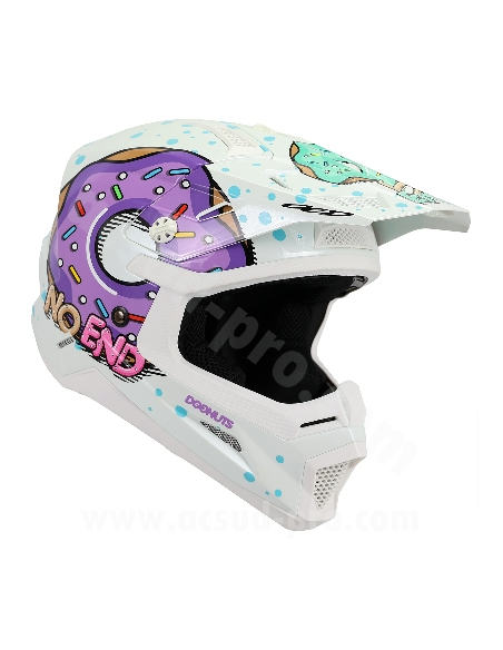 Casque Cross Noend Donuts pour enfant-Blanc