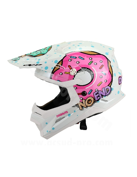 Casque Cross Noend Donuts pour enfant-Blanc