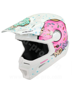 Casque Cross Noend Donuts pour enfant-Blanc