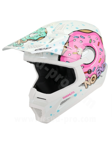 Casque Cross Noend Donuts pour enfant-Blanc