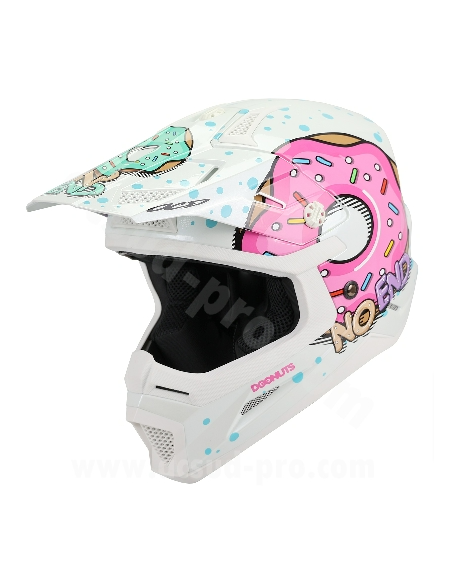 Casque Cross Noend Donuts pour enfant-Blanc