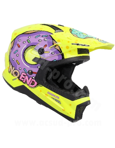 Casque Cross Noend Donuts pour enfant - Jaune