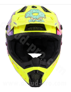Casque Cross Noend Donuts pour enfant - Jaune 2