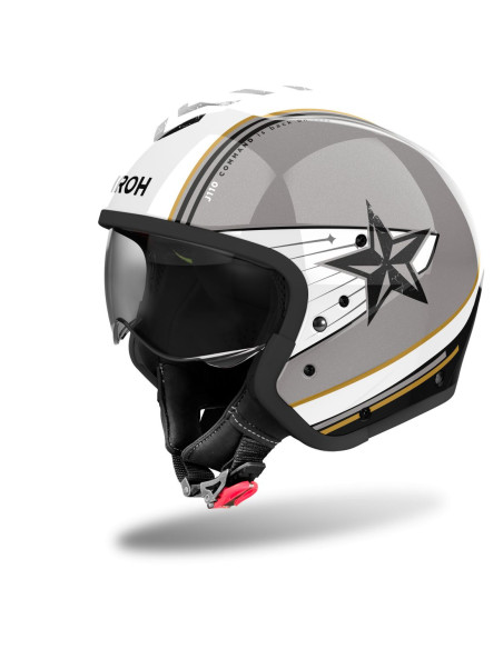 Casque Airoh J 110 Command Jet - Gris/Blanc
