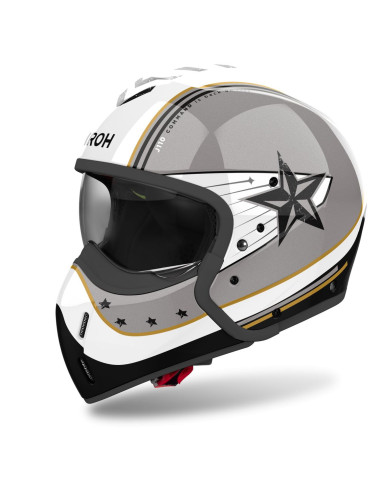 Casque Airoh J 110 Command Jet - Gris/Blanc