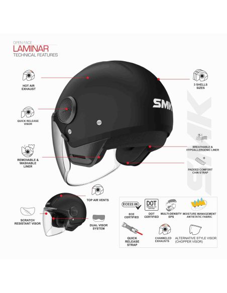 Casque Jet SMK Laminar