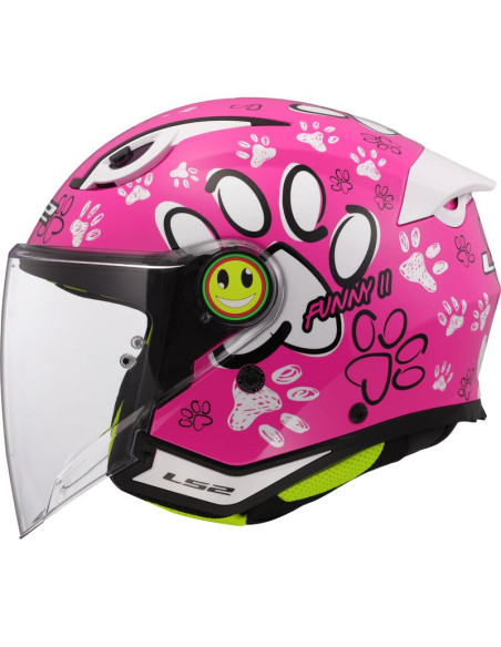 Casque LS2 OF622 Funny 2 PAWS - Rose