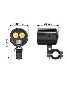 Feux Additionnels 2x30w Faisceau Extra Large 2